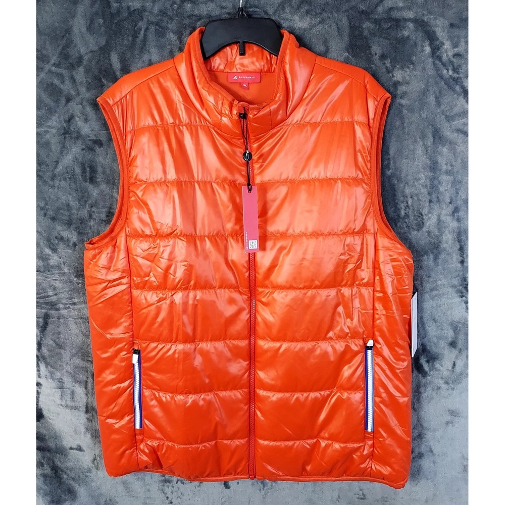 RedVanly Men's‎ Winslow Puffer Vest Golf Full-Zip Vermilion Size XL $275.00